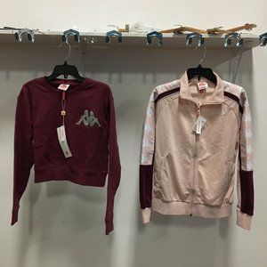 NWT KAPPA 2pc Set crop SWEATER & Zipup jacket M
